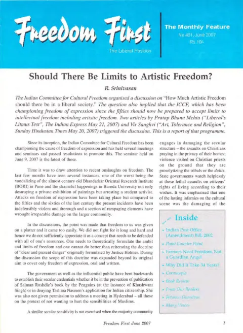 First page of Freedom First